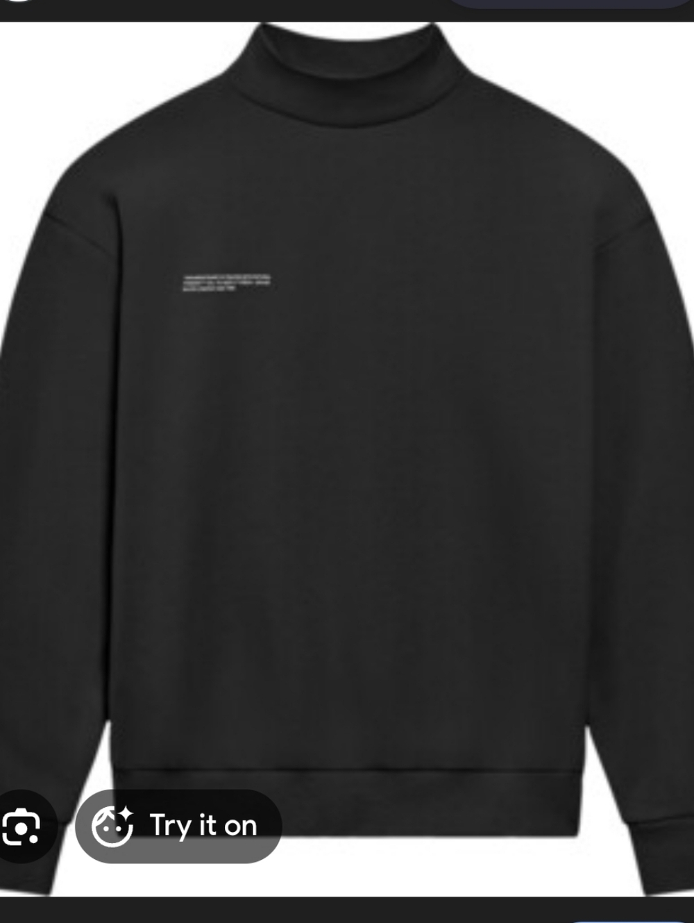 Pangaia Black Mockneck Sweater